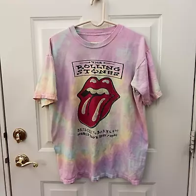 Vintage Rolling Stones Bridges To Babylon T-Shirt Tie Dye Concert 97 98 Thrashed • $56.25