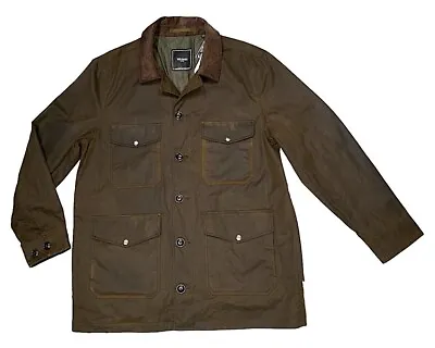 TODD SNYDER ENGLISH OIL CLOTH CRUISER JACKET IN OLIVE  Sz  L NEW TAG $498 • $279