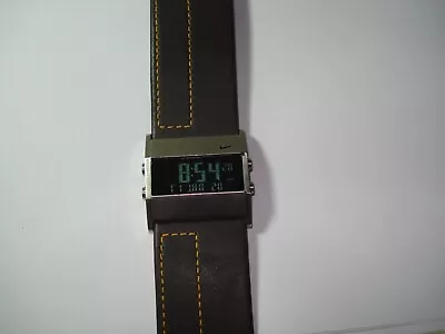 New Super Rare Large Nike Oregon Square Series Sports Watch Wa0038 Leather Band • $149.99