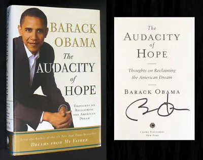 BARACK OBAMA SIGNED - Audacity Of Hope Signed In Chicago With Provenance!  • $875