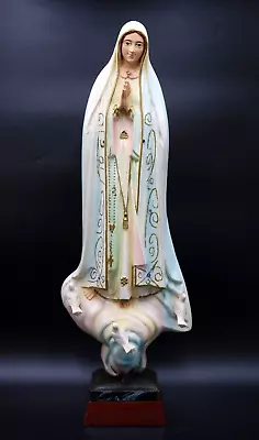 19' Vintage Our Lady Of Fatima Statue Holy Land Virgin Mary Birds Church • $182.60