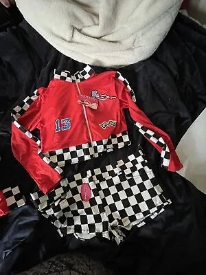 Dreamgirl Racecar Driver SHIRT RED SIZE M Red Sexy Halloween Costume W/ Shorts • $29