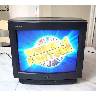 Trinitron CRT 13  TV KV-TR1324 W/ Remote! Great For Vintage Video Games • $199