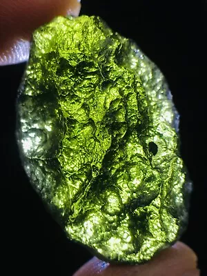 24ct Meteorite Moldavite Green Impact Fragment Meteor Stone Space Asteroid+coa • $0.99