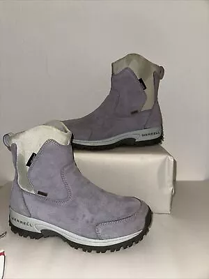 Merrell Tundra Waterproof Insulated Polartec Gray Boots Womens Size US 9 Euc • $45