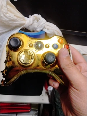 $12.99 • Buy Microsoft XBOX 360 OEM Wireless Controller Gold Chrome