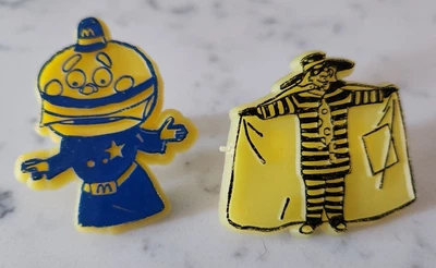 $8.99 • Buy McDonald's TOY RINGS Vintage MAYOR McCHEESE & HAMBURGLAR Lot Of 2
