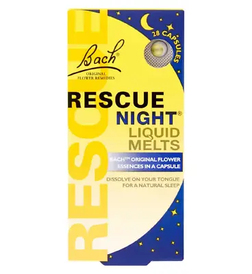 Bach Rescue Night Liquid Melts 28 Capsules New • £8.99