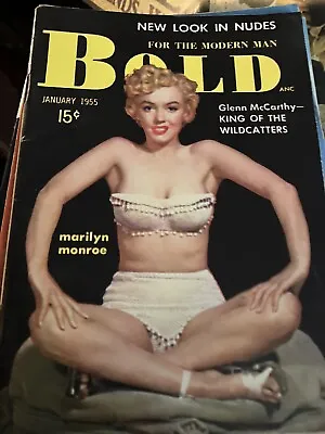 January 1955 Bold Magazine Classic Marilyn Monroe Cover New Look In Nudes • $32