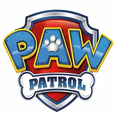 Paw Edible Logo For Cake Decoration Paw Patrol Blue Or Pink 7.5cm X 8.6 Cm • £3