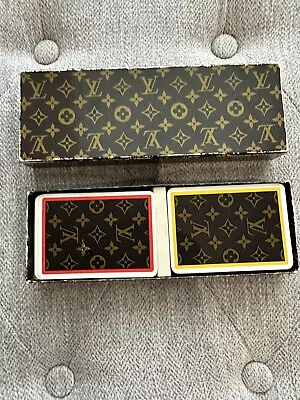 RARE Vintage LOUIS VUITTON Monogram Poker Bridge Playing Cards • $159.99