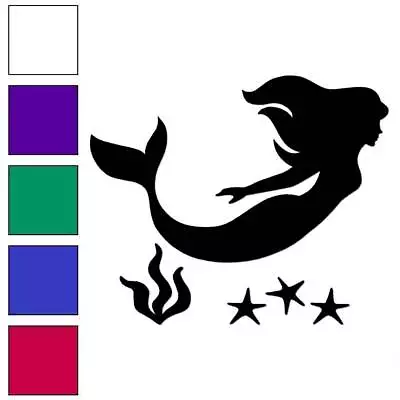 Mermaid Starfish Vinyl Decal Sticker Multiple Colors & Sizes #7043 • $3.22