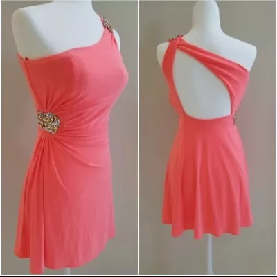 Hailey Logan Adrianna Papell Womens One Shoulder Cocktail Dress Size XS (1/2) • $13.99