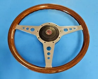 New 14  Moto Lita Walnut Wood Steering Wheel & Adaptor For MGB 1970-1976  • $699.95