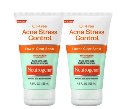 $19.69 • Buy Neutrogena Oil Free Acne Stress Control Power Clear Scrub 4.20oz ( 2 PACK )  TF