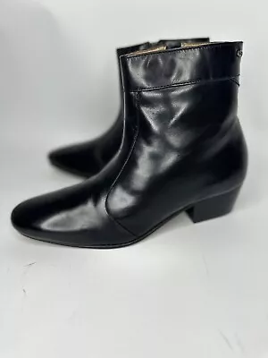 Club Cubano CAESAR Mens Leather Cuban Heel Ankle Boots Black Uk Size 8 #2156 • £35