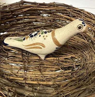 Vtg Tonala Pigeon Bird  Painted Mexican Folk Art Sandstone Signed Tonala4X31/2” • $17