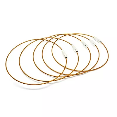 5 Memory Wire Bracelets - Bronze - 22.5cm - Screw Barrel - P01463 • £3.39