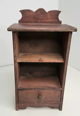 Antique Converse Early 1900's Childs Wooden Toy Doll Wardrobe Chest Dresser READ • $99.97