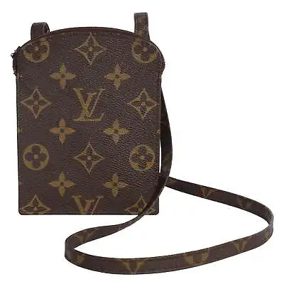 Louis Vuitton Monogram Pouch Mini Flat Shoulder Bag (Authentic Pre-Owned) Brown • $464.53