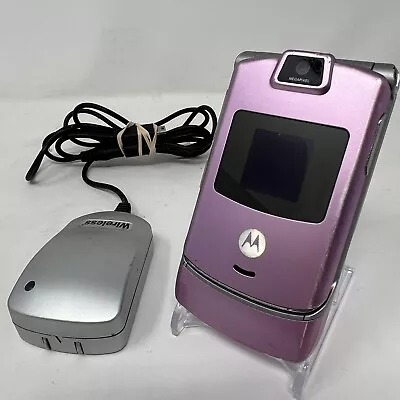 Motorola RAZR V3m - Pink ( Verizon ) Very Rare Flip Phone Retro Vintage Y2k • $75