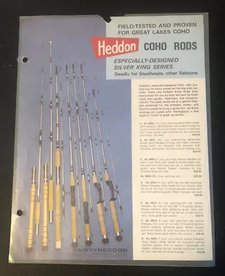 Vintage Heddon Fishing Catalog Print Ad Coho Rods Captor Reels Tadpolly Lures • $5.99