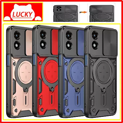 Magnetic Holder Shockproof Cell Phone Protective Case For Moto G Power 5G 2024 • $8.99