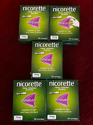£25.60 • Buy Nicorette Inhalator Nicotine - 15mg, 1 Pack Of 20 Cartridges - FREE P&P