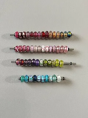 Chamilia Charms Sterling Silver And Glass Charms 925 Murano Glass Charm Bead • £15.50