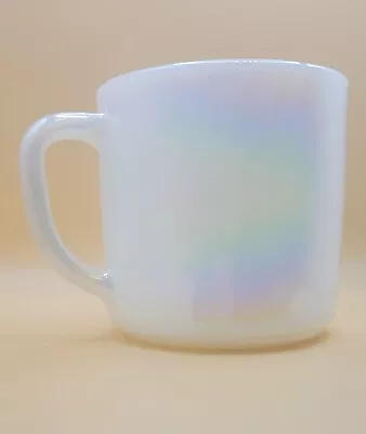 Vintage 1970s Federal Moonglow Pearl Irridescent Milk Glass Coffee Mug USA Made • $12