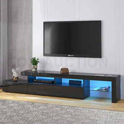 $289.95 • Buy Luxsuite Smart TV Cabinet Entertainment Unit RGB LED Storage Stand Black 240cm