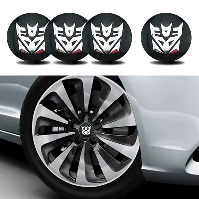 Car Wheel Center Hub Caps Replace Transformers Decepticon Emblem Sticker Metal • $7.39