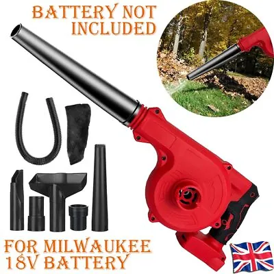 Cordless Air Blower Garden Dust Leaves Electric Vacuum For Milwaukee 18V Tool UK • £32.99