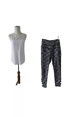 Women's Instant Zella Activewear XS Outfit: White Top Cut-out Leggings • $28.85