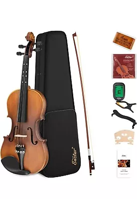 Eastar 4/4 Full Size Maple Solid Wood Violin Student Fiddle With Hard Case T12 • $99.95