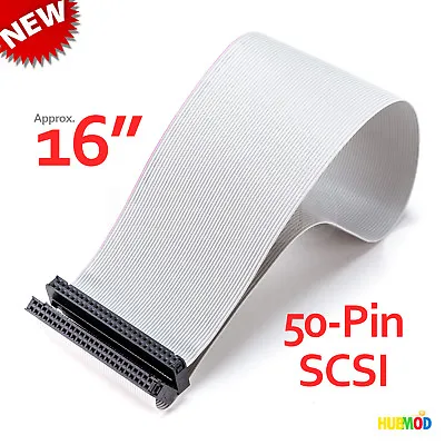 NEW 16  50-Pin SCSI Internal Ribbon Flat Cable F/F 2-Connector 1-Device Drive • $7.98