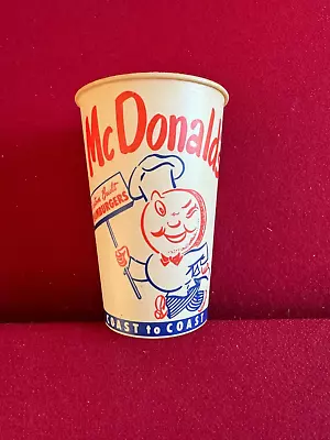 1950's McDonald's  Un-Used  SPEEDEE Logo (12oz) Paper Cup (Scarce / Vintage) • $49