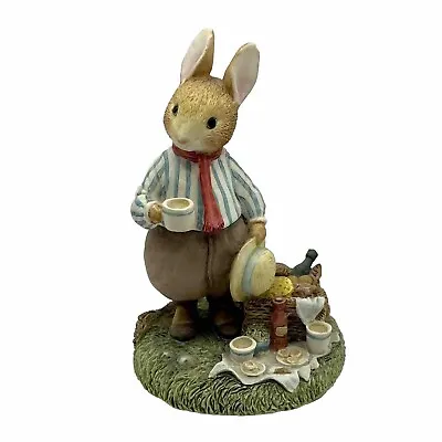 Foxwood Tales Villeroy Boch “Rue Rabbit” Figurine Vintage 1994 Figurine Picnic • $32.14