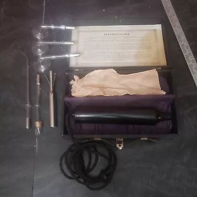 Antique Violetta Violet Ray Machine Quack Medicine Bleadon-Dun Co W/ Case WORKS! • $199.99