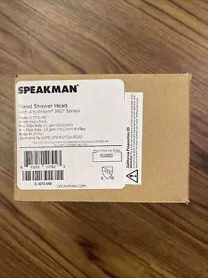 $18.95 • Buy Speakman S-3010-MB Neo Multi-Function Shower Head, 2.5 GPM, Matte Black , New