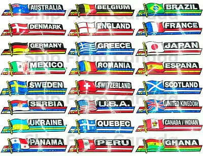 £2.42 • Buy High Quality Country Flag Sticker 2.5 X12  Decal Metallic Prismic Bumper Sticker