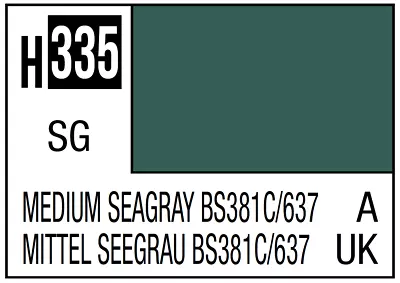 Mr Hobby Mr. Color 335 Medium Seagray BS381C 637 (Semi-Gloss) - 10ml • $6.49