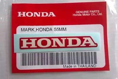HONDA MARK 55mm WHITE / RED DECAL STICKER LOGO BADGE *** GENUINE HONDA *** • £4.85