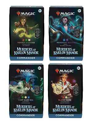 Magic MTG Murders At Karlov Manor Set Of 4 Commander Decks SEALED PREORDER • $159.99