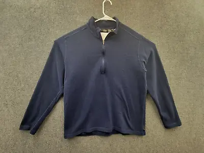 Vintage EMS 1/4 Zip Sweater Mens 2XL Blue  • $19.99