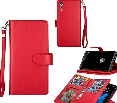 $12.50 • Buy Sony Xperia Xz Luxury Multifunction Wallet Case 9 Card & Wrist Strap