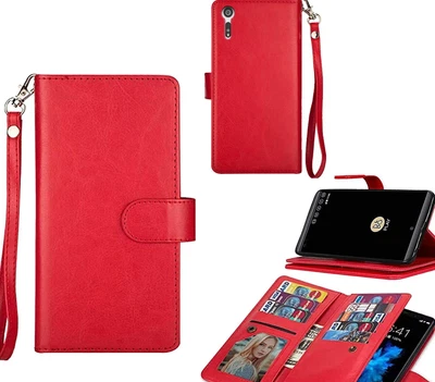 $12.50 • Buy Sony Xperia Xz Luxury Multifunction Wallet Case 9 Card & Wrist Strap