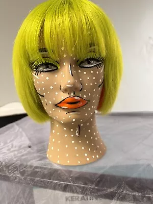 Ooak Doll Pivot Point Mannequin Head Cosmetology Repaint Vintage Human Hair • $15