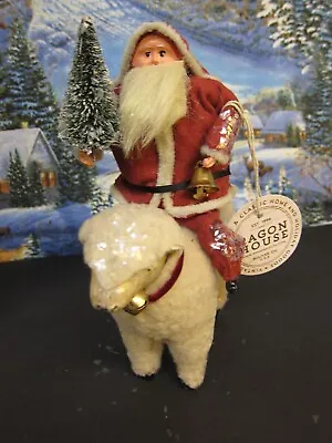 $48.99 • Buy Vintage STYLE Santa Riding Wooly Putz  Sheep  RAGON HOUSE ( 229A)