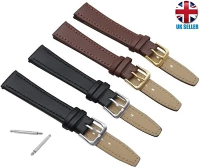 £4.59 • Buy Extra Soft Brown Black Leather Watch Strap Band 8-10-12-14-16-18-20-22-24mm